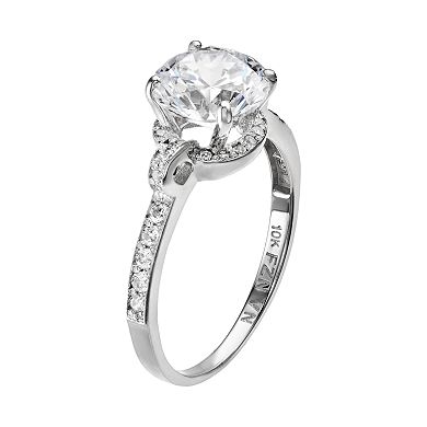 Cubic Zirconia 10k White Gold Ring