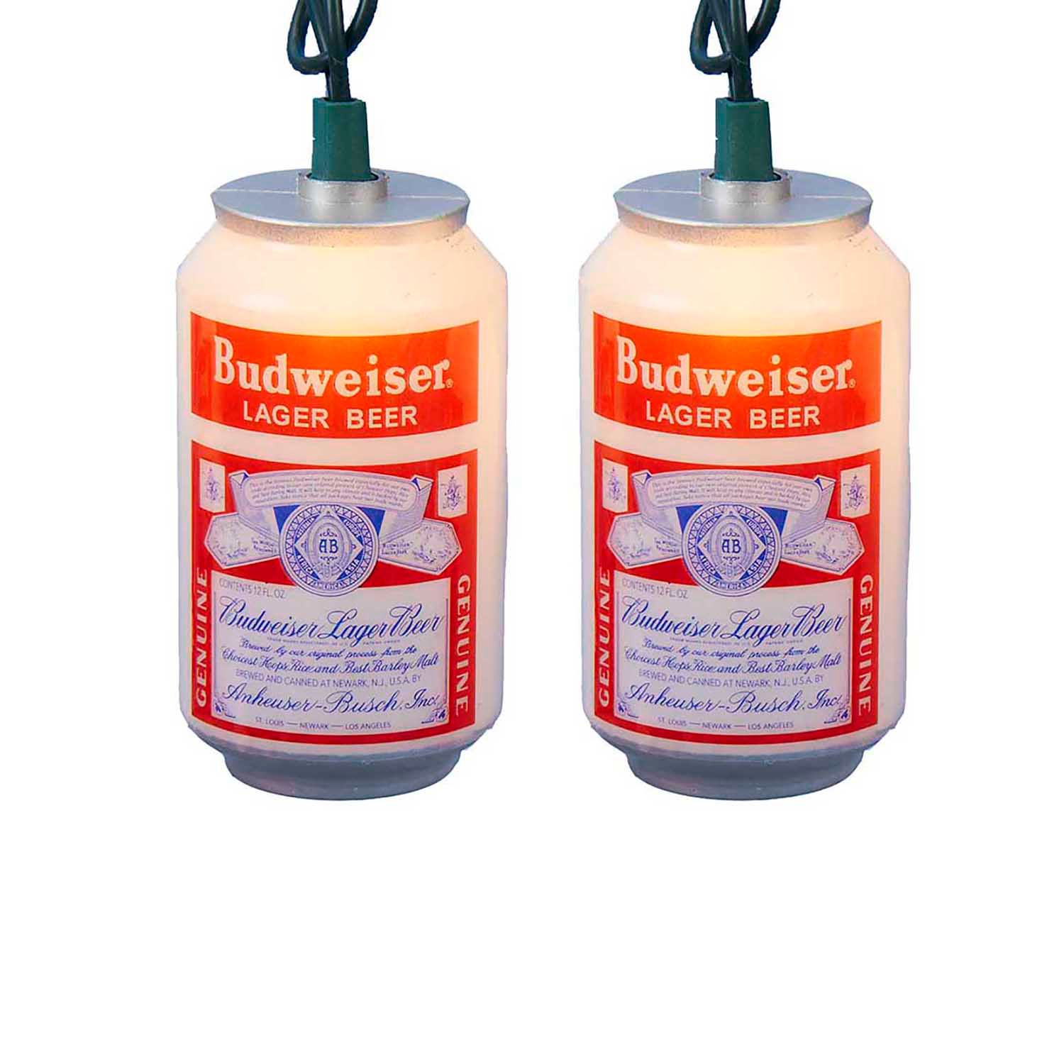 Kurt Adler Vintage Budweiser 10-Bulb Christmas Light Set - Indoor \u0026 Outdoor, image size:1500x1500