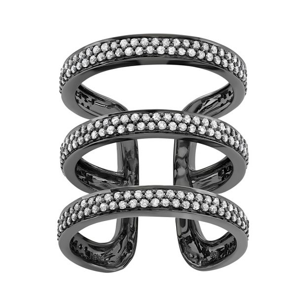 Black rhodium plated deals ring