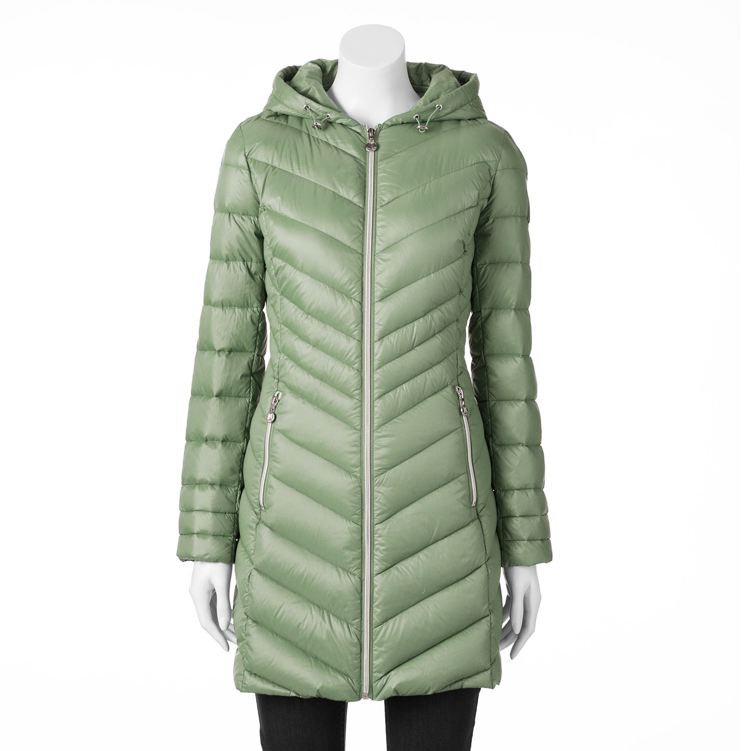 hooded packable down puffer coat