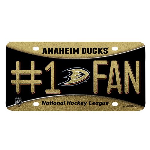 Anaheim Ducks #1 Fan Metal License Plate