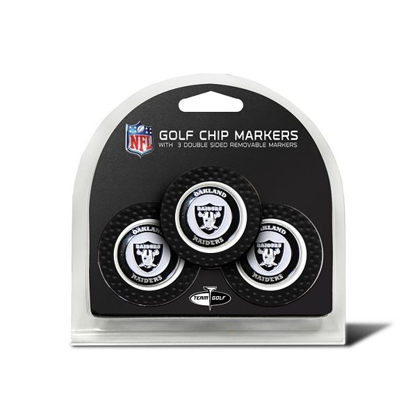 Team Golf Oakland Raiders 3pack Poker Chip Ball Markers