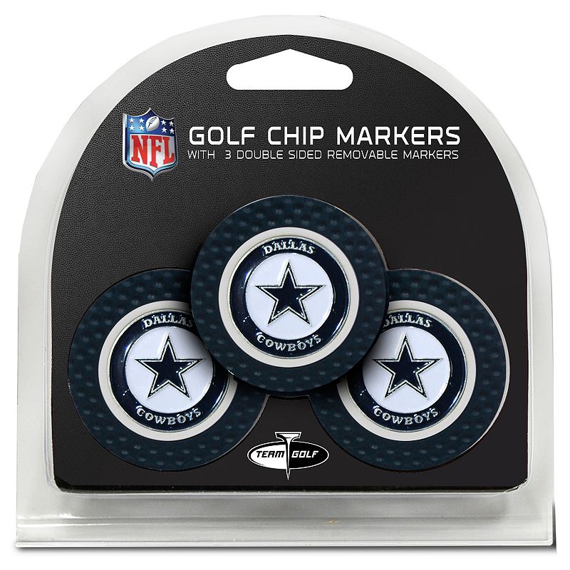 NFL Team Golf Dallas Cowboys 3-pack Poker Chip Ball Markers