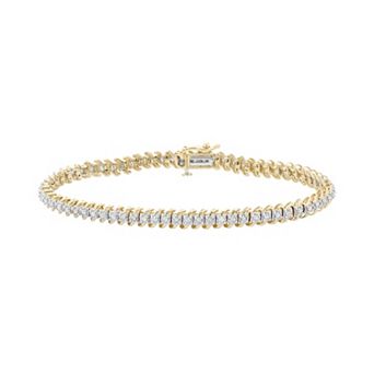 HDI 1 Carat T.W. Diamond 10k Gold Tennis Bracelet