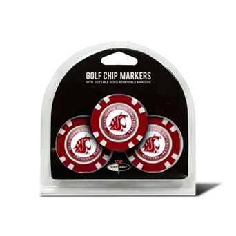 Team Golf Washington State Cougars 3-pack Poker Chip Ball Markers