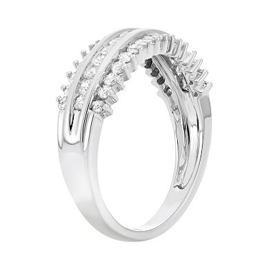 3/4 Carat T.W. Diamond 10k White Gold Ring
