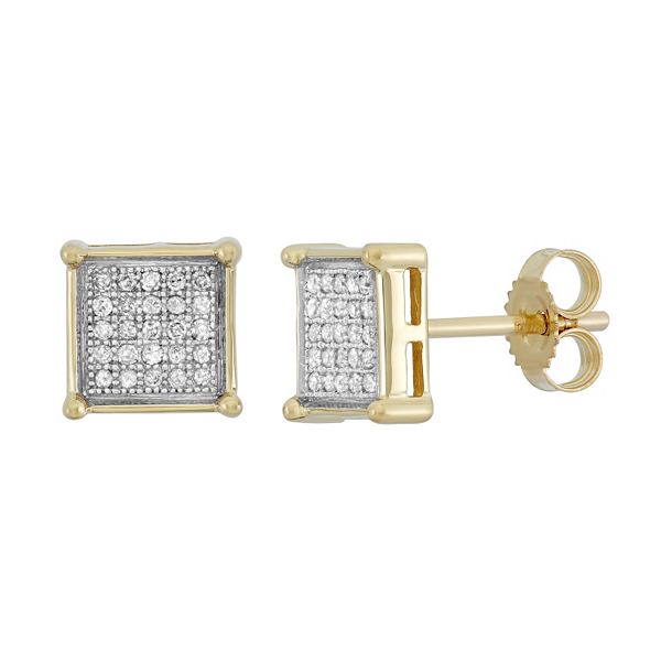 Square Diamond Stud Earrings – Design Gold Jewelry