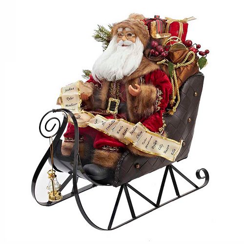 Kurt Adler Santa Sleigh Christmas Decor