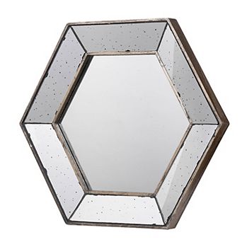 A&B Home Hexagon Mercury Glass Wall Mirror