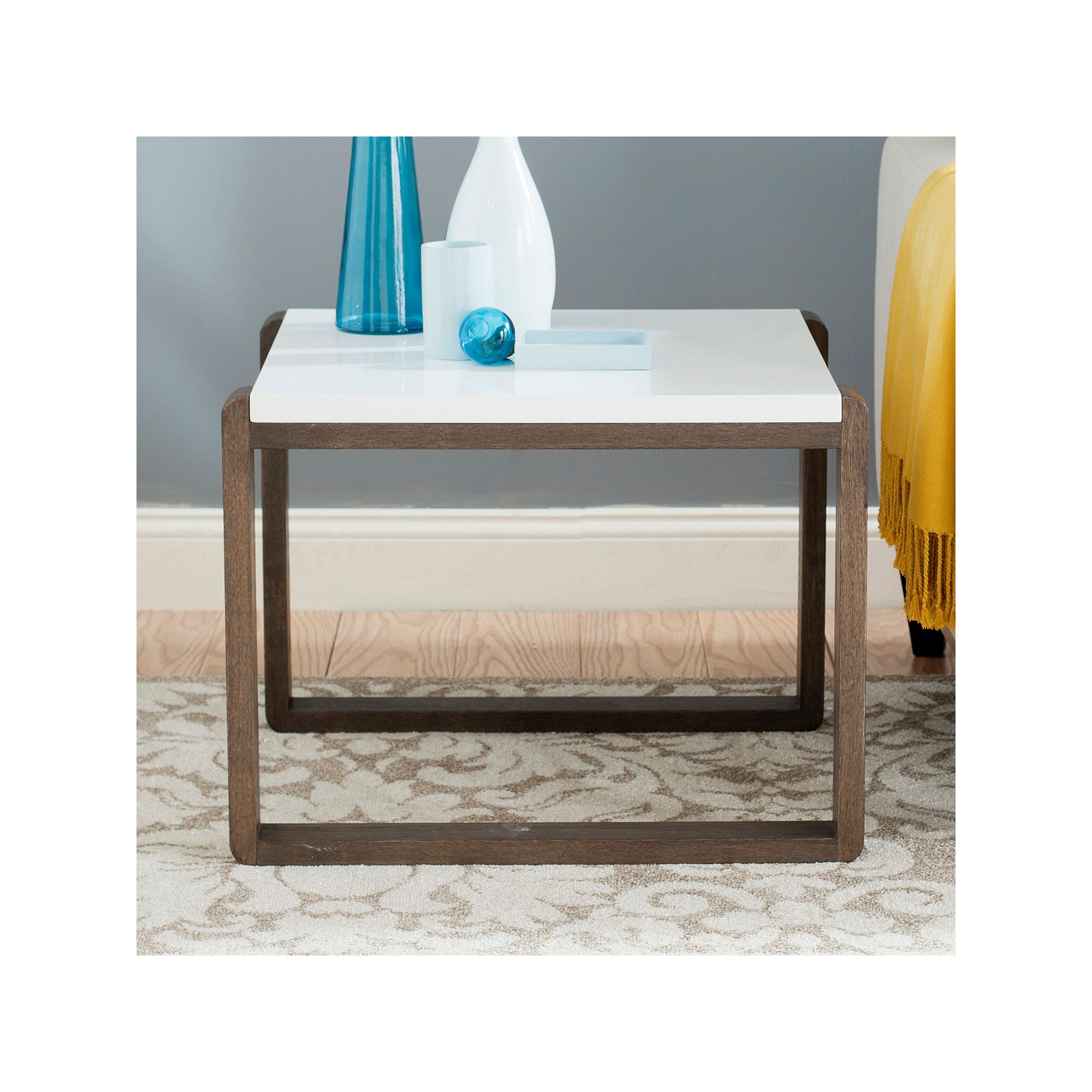 Safavieh Bartholomew End Table, Brown White