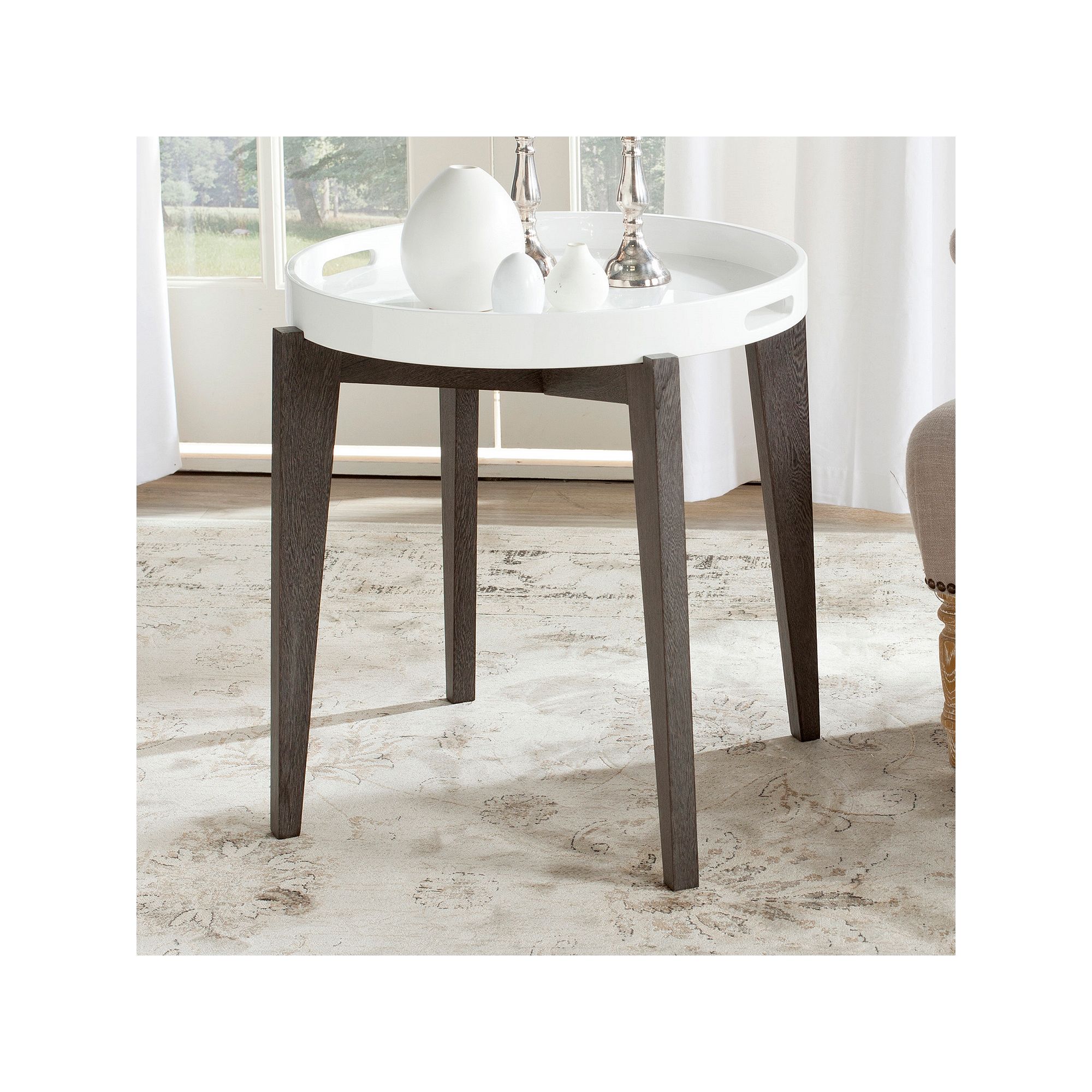 Safavieh Ben Side Table, White Brown