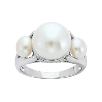 Sterling Silver Freshwater Pearl Edison Ring main image 0