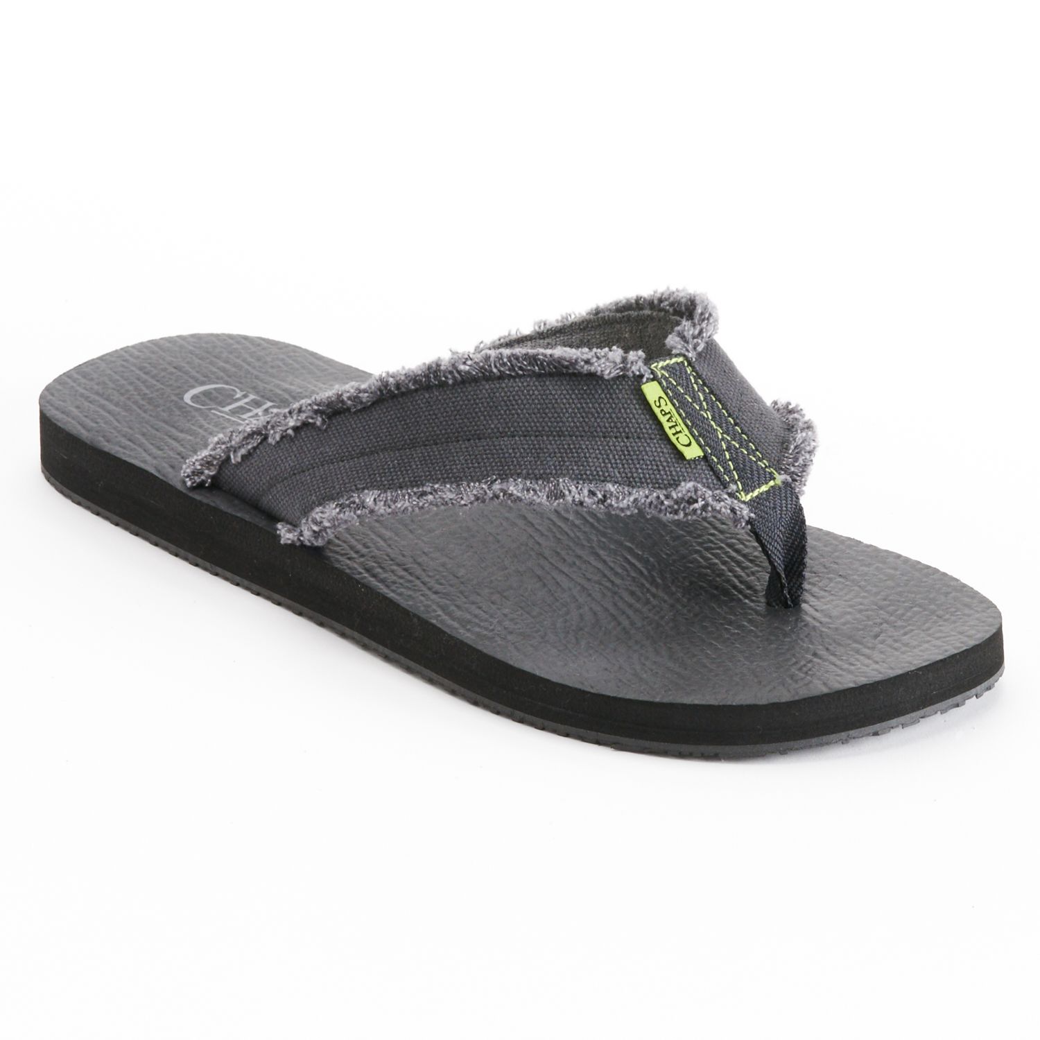 frayed canvas flip flops
