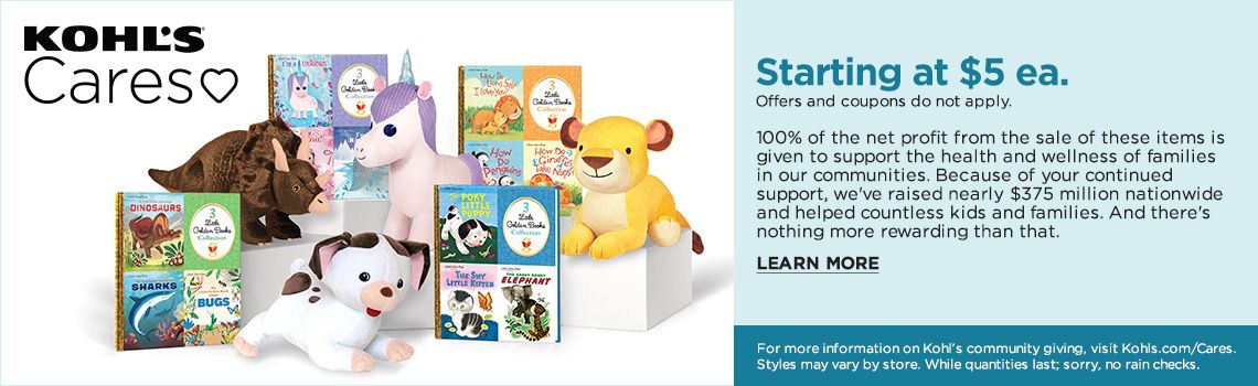 kohls books and stuffed animals