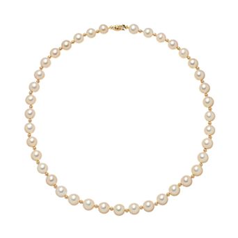 Freshwater Cultured Pearl Necklace in 14k Gold (8-9.5 mm)