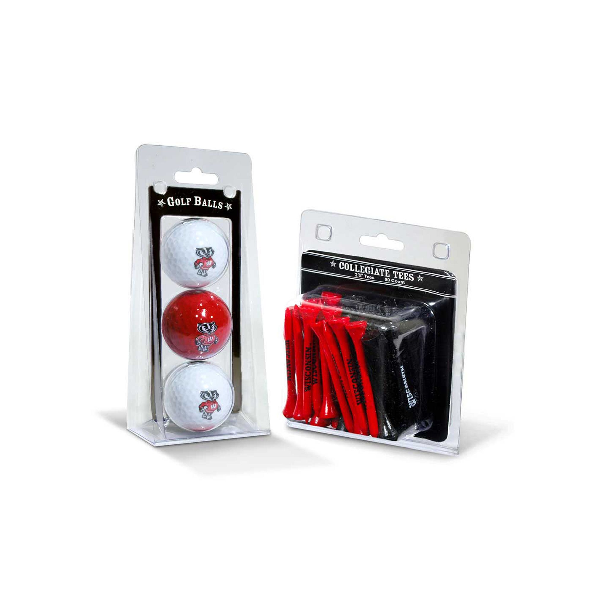 Team Golf Wisconsin Badgers Golf Ball & Tees Set