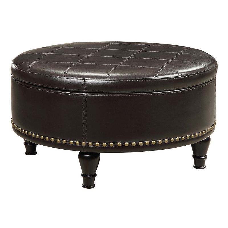 INSPIRED by Bassett Augusta Storage Ottoman, Dark Brown