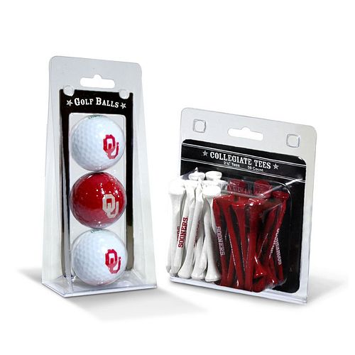 Team Golf Oklahoma Sooners Golf Ball & Tees Set