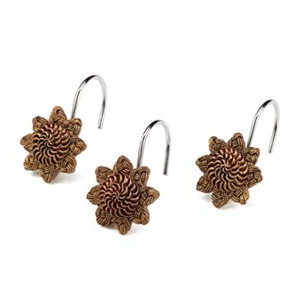 Avanti Braided Medallion 12 pk Shower Curtain Hooks