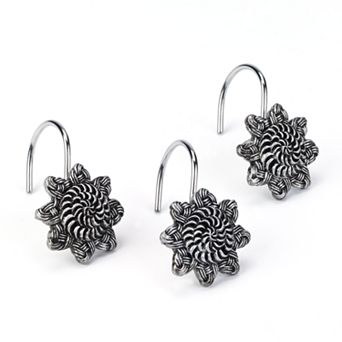 Avanti Braided Medallion 12 pk Shower Curtain Hooks