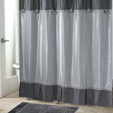 Avanti Braided Medallion Fabric Shower Curtain