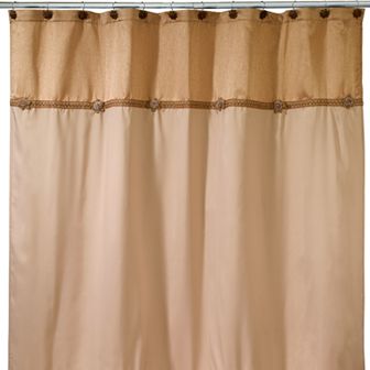 Avanti Braided Medallion Fabric Shower Curtain
