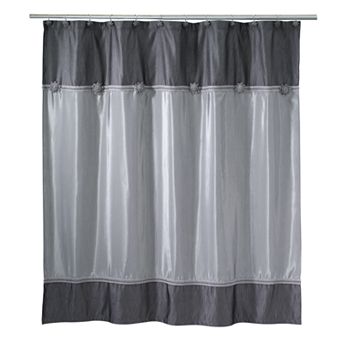Avanti Braided Medallion Fabric Shower Curtain