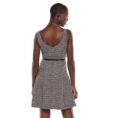 LC Lauren Conrad Print Fit and Flare Dress - Women's