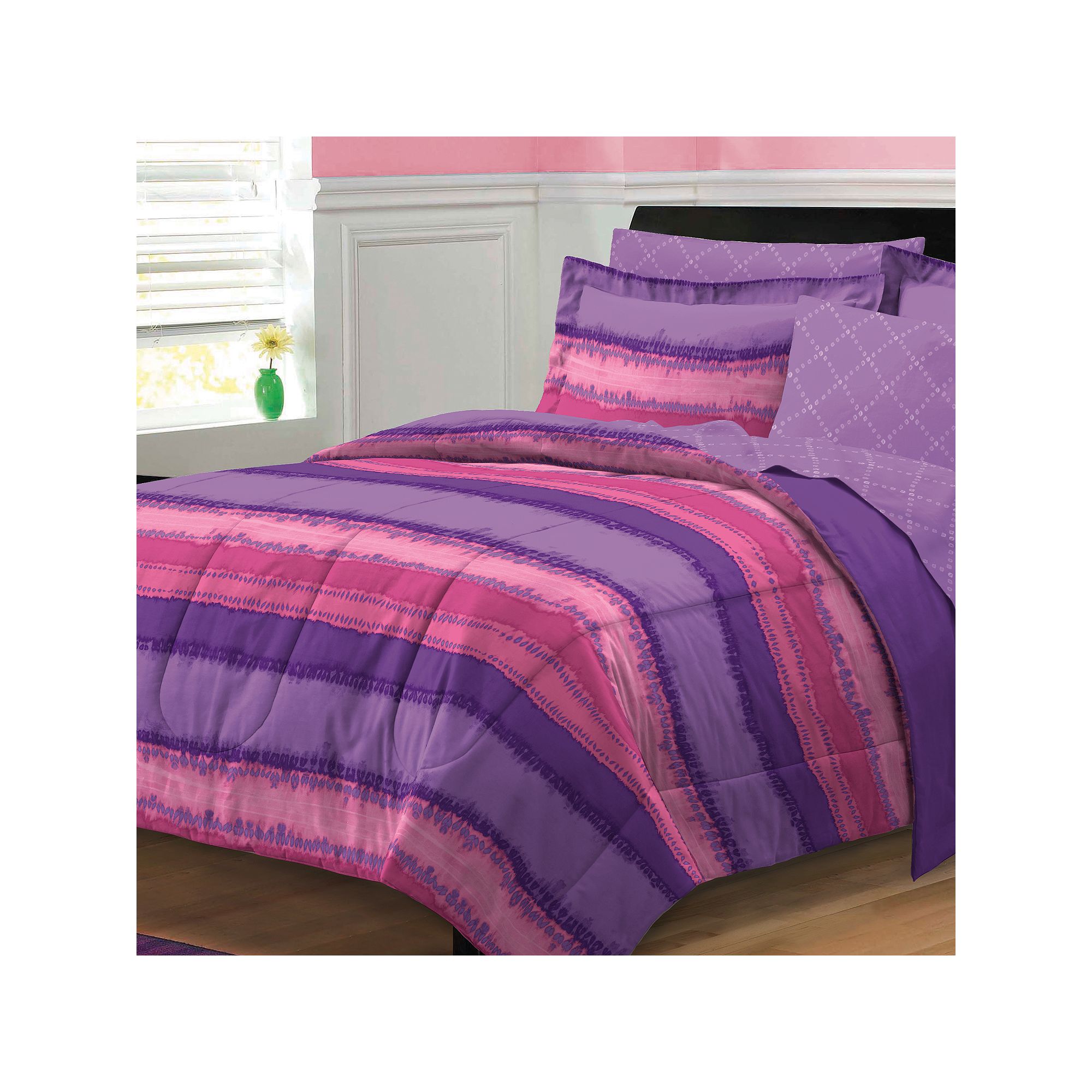 My Room Tie-Dye Bed Set, Purple