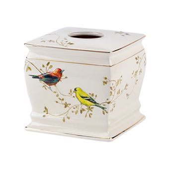 Avanti Gilded Birds Tissue Box Cover