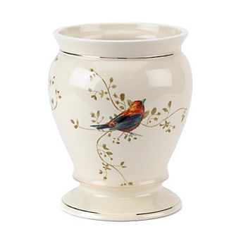 Avanti Gilded Birds Wastebasket