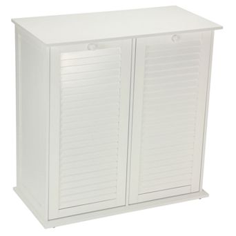 Household Essentials Shutter Dual Laundry Sorter Cabinet