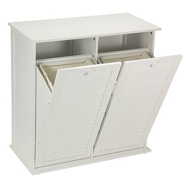 Household Essentials Shutter Dual Laundry Sorter Cabinet