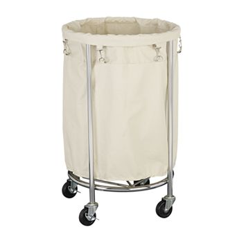 Household Essentials Rolling Round Laundry Hamper