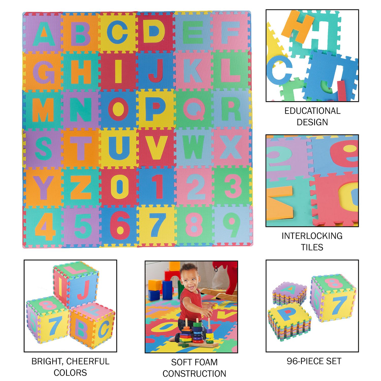 Foam Floor Alphabet & Number 36-pc. Puzzle Mat