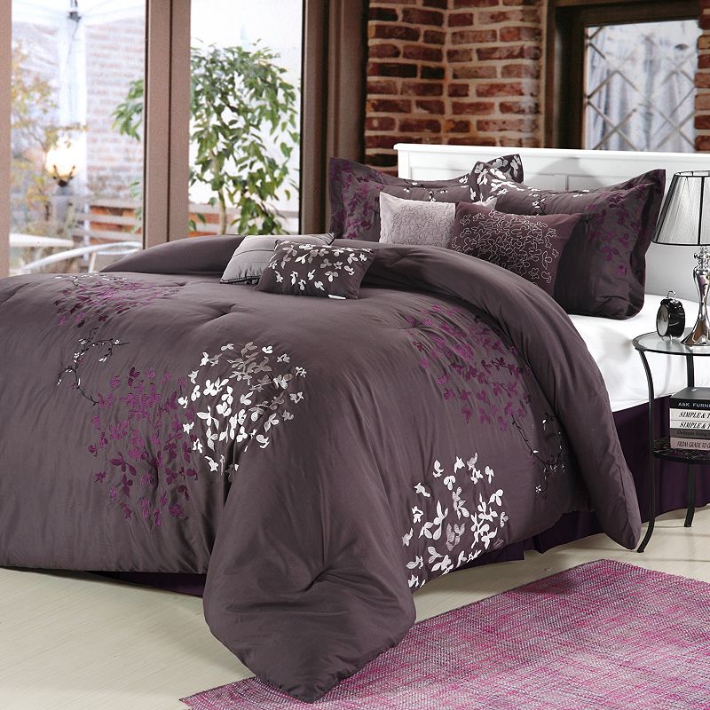 Chic Home Cheila 8-pc. Comforter Set, Purple, Queen