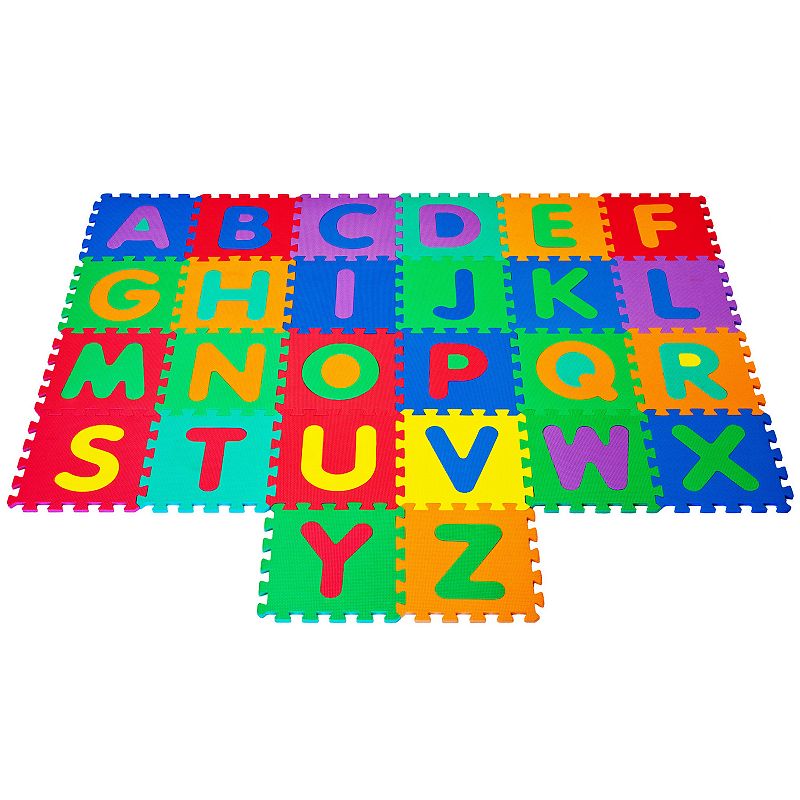 Foam Floor Alphabet Puzzles Mat Set, Multicolor