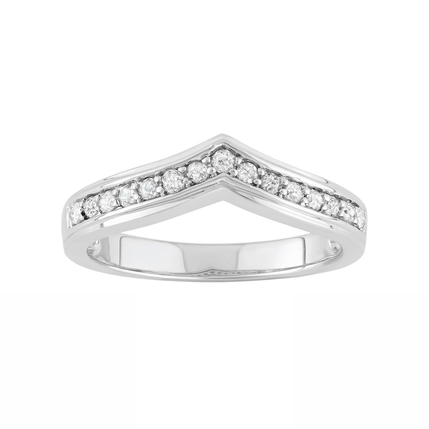 Image for HDI 1/4 Carat T.W. Diamond Sterling Silver V Ring at Kohl's.