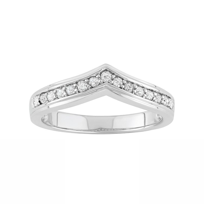 98617828 1/4 Carat T.W. Diamond Sterling Silver V Ring, Wom sku 98617828