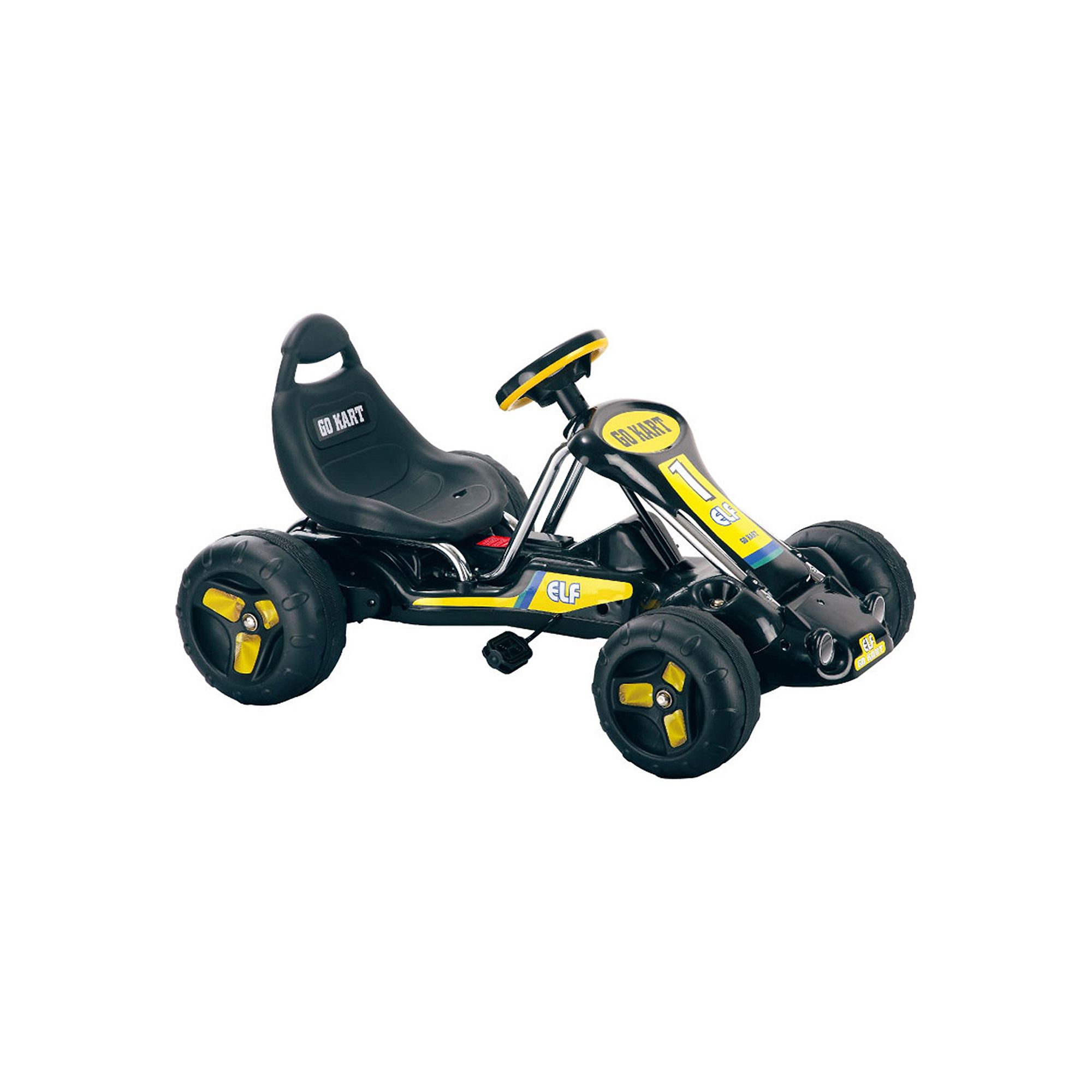 Lil Rider Pedal-Powered Go-Kart Ride-On, Black