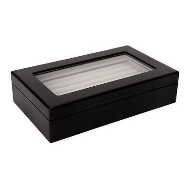 Bey-Berk Matte Wood Cufflink Box - Men
