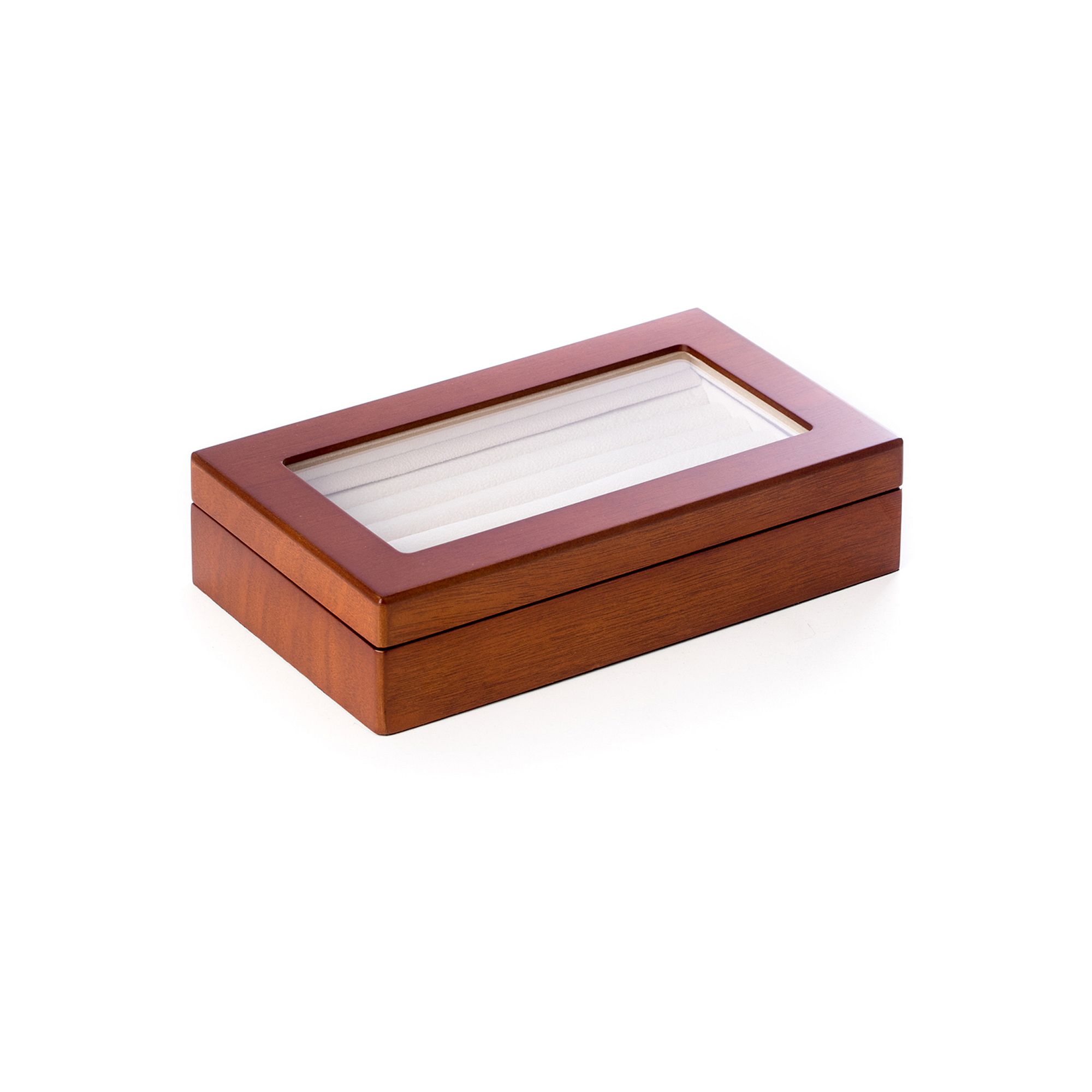 Bey-Berk Matte Wood Cufflink Box - Men, Adult Unisex, Brown