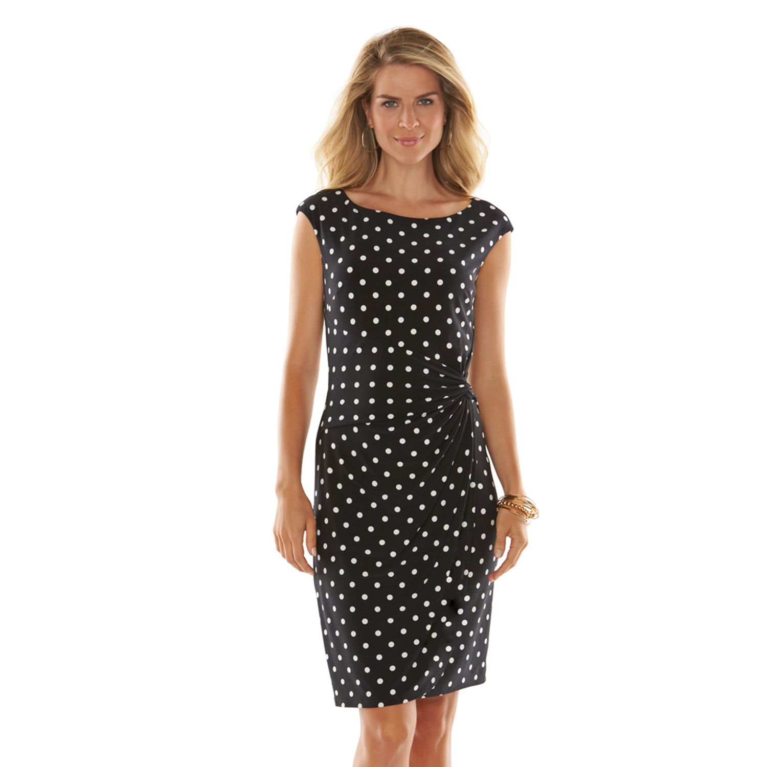 chaps polka dot dress