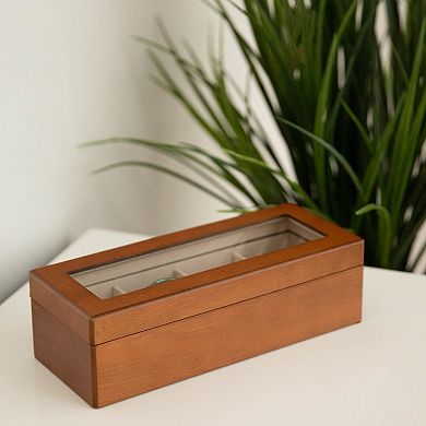 Bey-Berk Wood 4-Slot Watch Box - Men