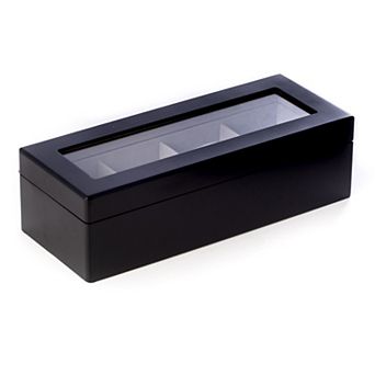 Bey-Berk Wood 4-Slot Watch Box - Men