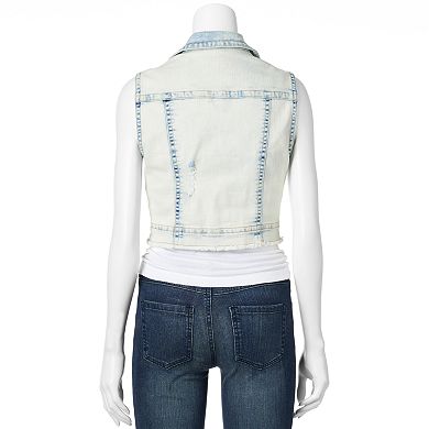 Mudd® Crop Core Denim Vest - Juniors