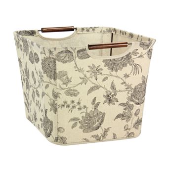 Household Essentials Floral Tapered Storage Bin - Medium