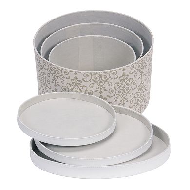 Household Essentials Scroll 3-pc. Hat Storage Box Set