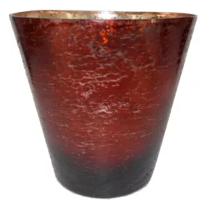 A&B Home Glass Tealight Candleholder, Red