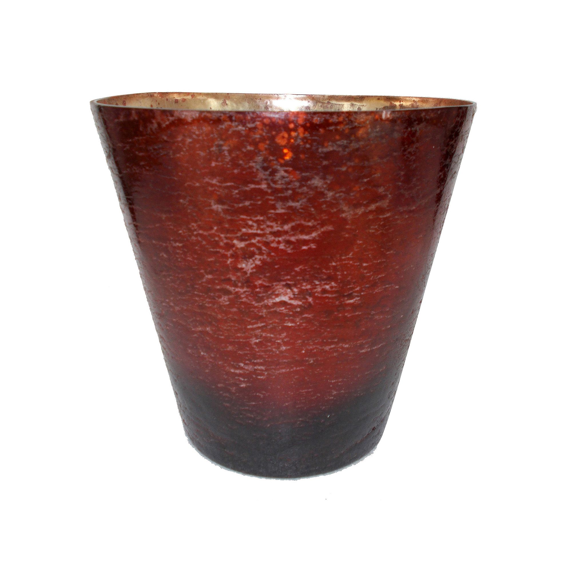 Glass Tealight Candleholder, Red